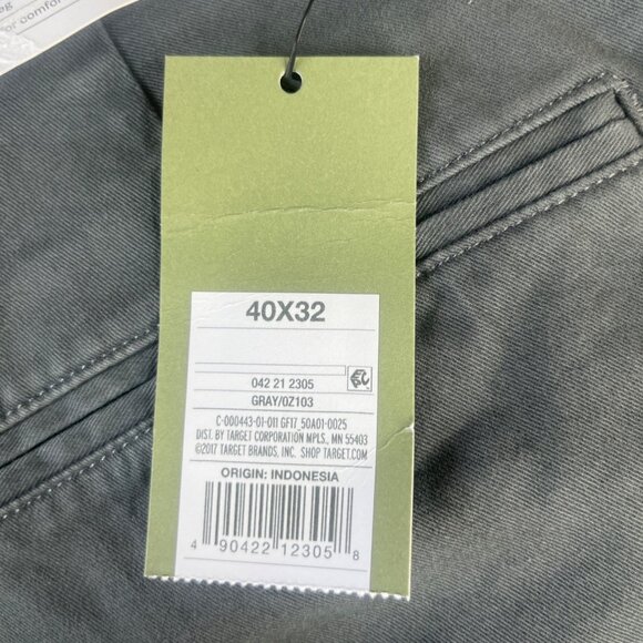 Goodfellow & Co Straight Chino Pants Mens 40x32 Charcoal Gray New - Picture 12 of 13